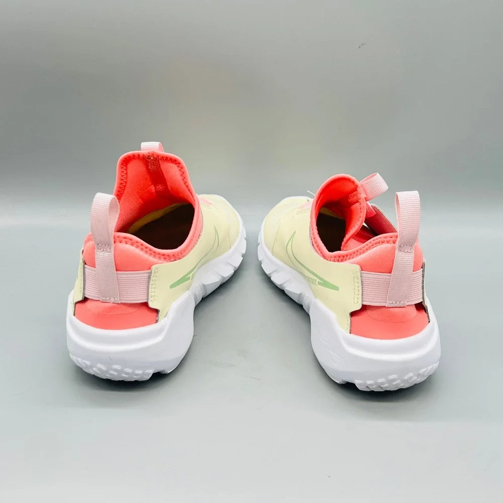 Nike Flex Plus 2 Girls 7Y Ivory Pink Crimson Slip On Running Shoes School